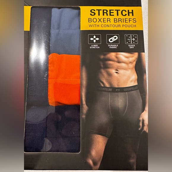 Men’s CATERPILLAR STRETCH BOXER BRIEFS with contour pouch - NIB - Size: L - Picture 2 of 8